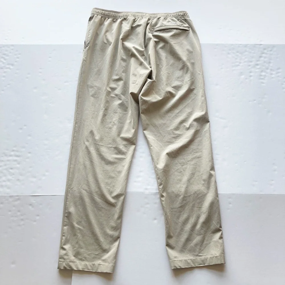 Fair Harbor Pants Mens Large One Pant Khaki Tan Stretch Straight Leg Chino